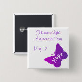 Badge Carré 5 Cm Bouton fibro (Devant & derrière)