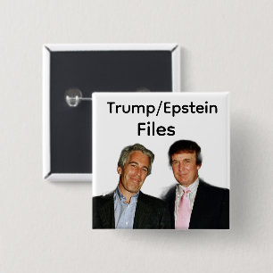 Badge Carré 5 Cm Bouton Fichiers Trump/Epstein