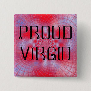 Badge Carré 5 Cm Bouton fier de Vierge