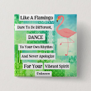 Badge Carré 5 Cm Bouton Flamant rose de devis inspirationnel