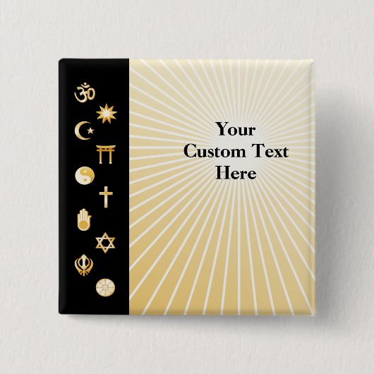 Badge Carré 5 Cm Bouton Foi Internationale (Devant)