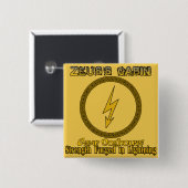 Badge Carré 5 Cm Bouton Force Cabine de Zeus (Devant & derrière)