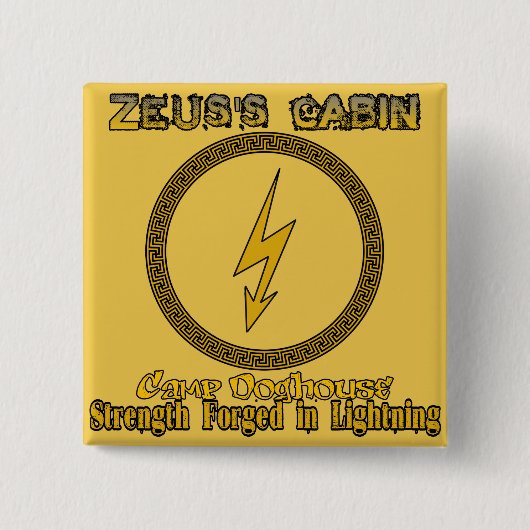 Badge Carré 5 Cm Bouton Force Cabine de Zeus (Devant)