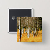 Badge Carré 5 Cm bouton forêt de trembles (Devant & derrière)