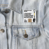 Badge Carré 5 Cm Bouton Four Moods (En situation)