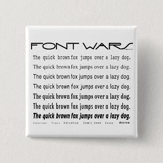 Badge Carré 5 Cm Bouton Fox Brown rapide (Devant)