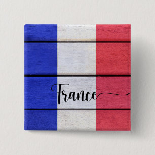 Badge Carré 5 Cm Bouton France