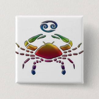 Badge Carré 5 Cm Bouton gai de Cancer