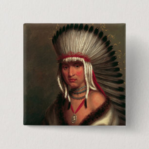 Badge Carré 5 Cm Bouton "Généreux chef" de King