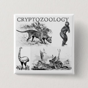 Badge Carré 5 Cm bouton/goupille carrés de cryptozoology
