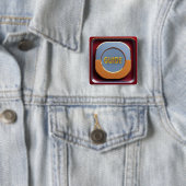 Badge Carré 5 Cm Bouton Guide du musée (En situation)