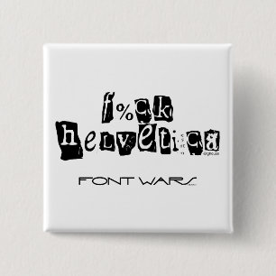 Badge Carré 5 Cm Bouton Helvetica F%ck