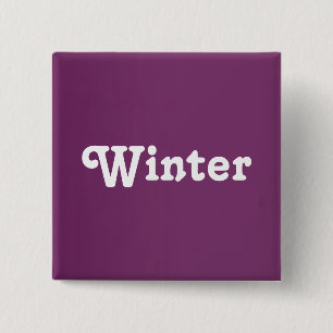 Badge Carré 5 Cm Bouton Hiver