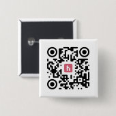 Badge Carré 5 Cm Bouton Holotag AR (Devant & derrière)