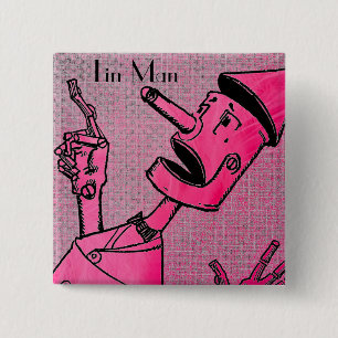 Badge Carré 5 Cm Bouton Homme Tin