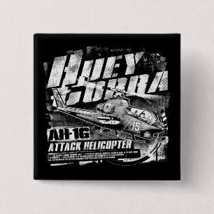 Badge Carré 5 Cm Bouton HueyCobra AH-1G