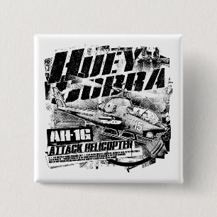 Badge Carré 5 Cm Bouton HueyCobra AH-1G