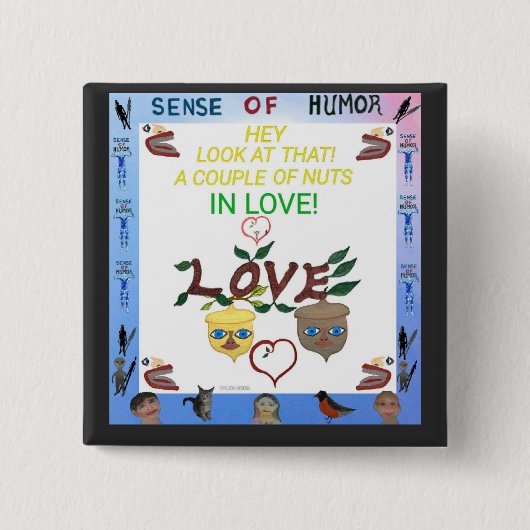 Badge Carré 5 Cm Bouton humoristique Collectable (Devant)