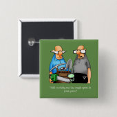 Badge Carré 5 Cm Bouton Humour de golf amusant (Devant & derrière)