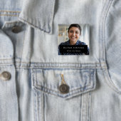 Badge Carré 5 Cm Bouton ID photo du visage (En situation)