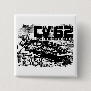 Badge Carré 5 Cm Bouton Indépendance du transporteur aérien