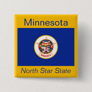 Badge Carré 5 Cm Bouton Indicateur Minnesotan