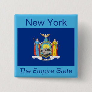 Badge Carré 5 Cm Bouton Indicateur New York
