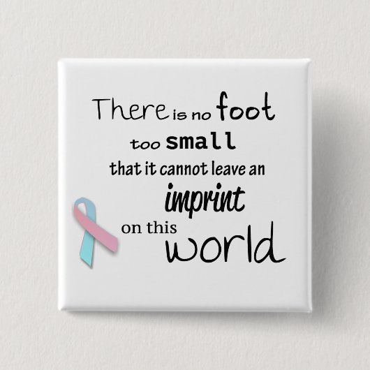 Badge Carré 5 Cm Bouton infantile de carré de conscience de perte (Devant)