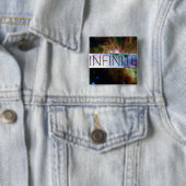 Badge Carré 5 Cm bouton infini (En situation)