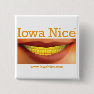Badge Carré 5 Cm Bouton intéressant de l'Iowa