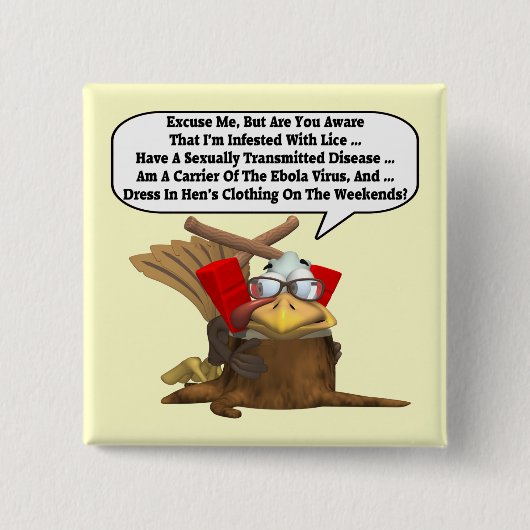 Badge Carré 5 Cm Bouton - interventions de la Turquie en faveur de (Devant)