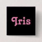 Badge Carré 5 Cm Bouton Iris (Devant)
