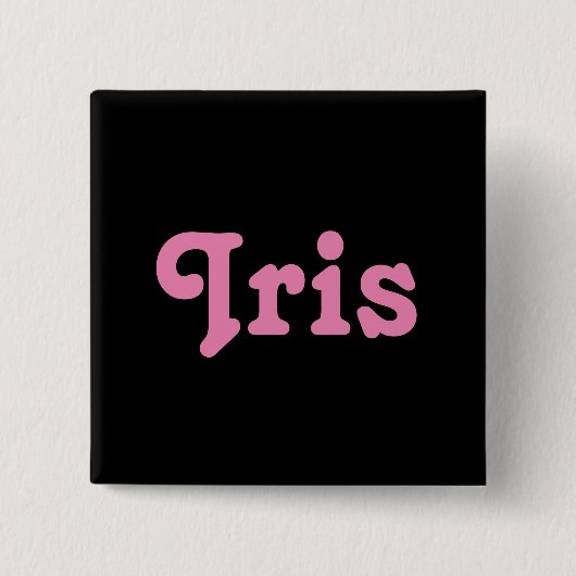 Badge Carré 5 Cm Bouton Iris (Devant)