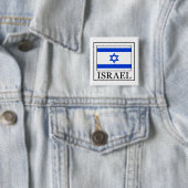 Badge Carré 5 Cm Bouton Israël (En situation)