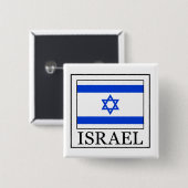Badge Carré 5 Cm Bouton Israël (Devant & derrière)