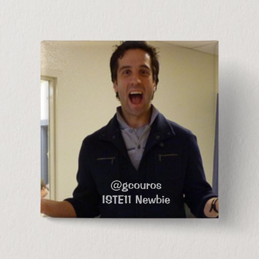 Badge Carré 5 Cm Bouton ISTE11 (Devant)