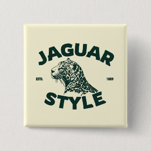 Badge Carré 5 Cm Bouton Jaguar