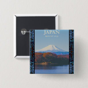 Badge Carré 5 Cm Bouton Japon