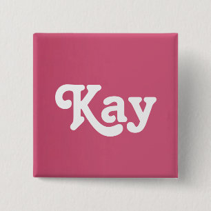 Badge Carré 5 Cm Bouton Kay