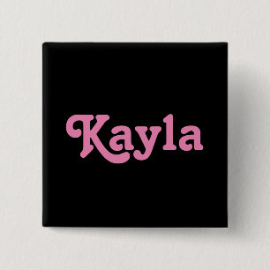 Badge Carré 5 Cm Bouton Kayla
