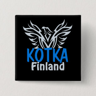 Badge Carré 5 Cm Bouton Kotka Finlande