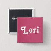 Badge Carré 5 Cm Bouton Lori (Devant & derrière)