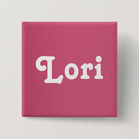 Badge Carré 5 Cm Bouton Lori (Devant)