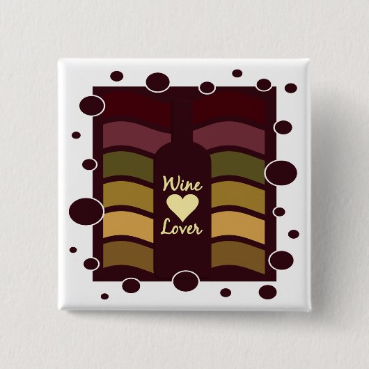 Badge Carré 5 Cm Bouton Lover (Devant)