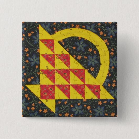 Badge Carré 5 Cm Bouton lumineux de panier (Devant)