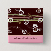 Bouton lunatique de mariage de famille de hiboux