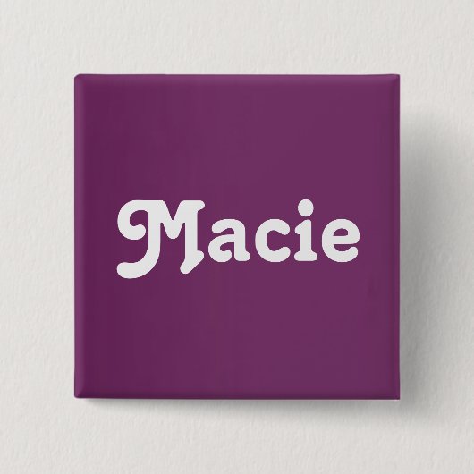 Badge Carré 5 Cm Bouton Macie (Devant)