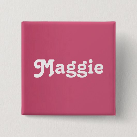 Badge Carré 5 Cm Bouton Maggie (Devant)