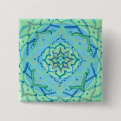 Badge Carré 5 Cm Bouton Mandala (Devant)