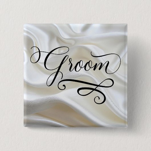 Badge Carré 5 Cm Bouton Mariage-Carré (Devant)